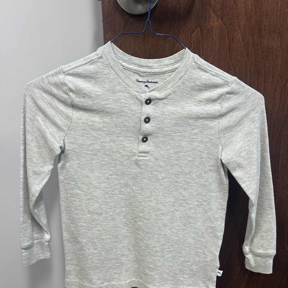 Tommy Bahama Kids' Light Gray Henley Shirt